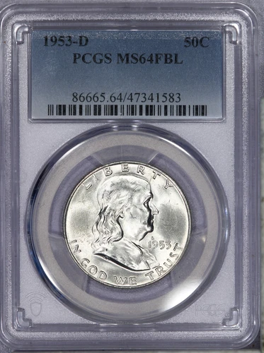 1953-D Franklin Half Dollar 50c PCGS MS64 FBL FS-402 "Booger" Variety