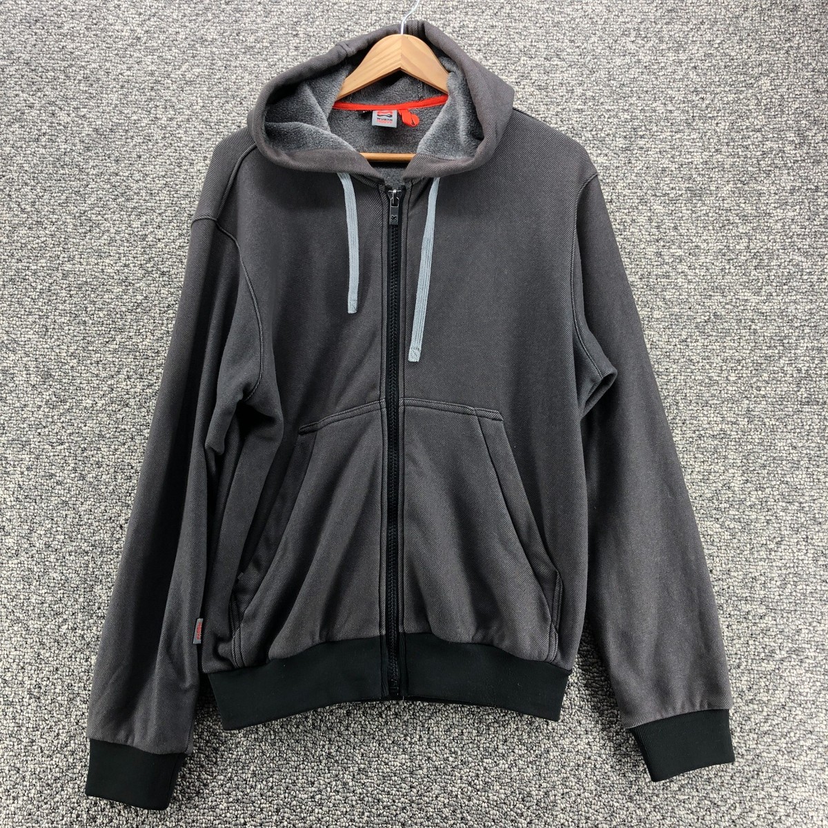 Wurth Modyf Full Zip Hoodie Sweatshirt Gray Mens Sz M Fleece Lined 