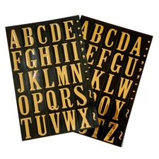HOUSE MAILBOX LETTERS STICKERS 2-Inch 73 Gold Self-Adhesive Vinyl Lettering