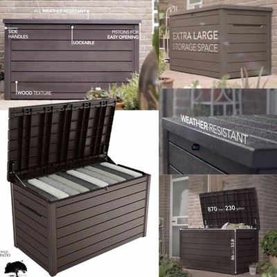 Keter 230 XL Gallon Outdoor Garden Patio Deck Pool Storage Cabinet