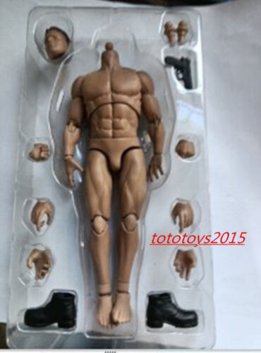 ANT 1:12 Flexible Muscular male Body Male Head hands Boot 6'' Action Figure Doll - Picture 1 of 22