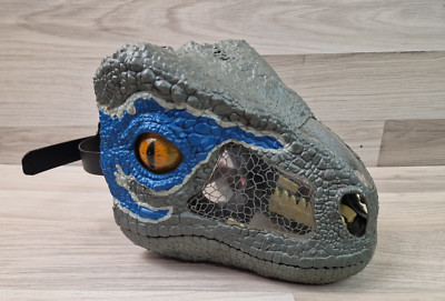 JURASSIC WORLD PARK CHOMP N BRÜLLMASKE VELOCIRAPTOR RAPTOR BLAU DINOSAURIER KLÄNGE