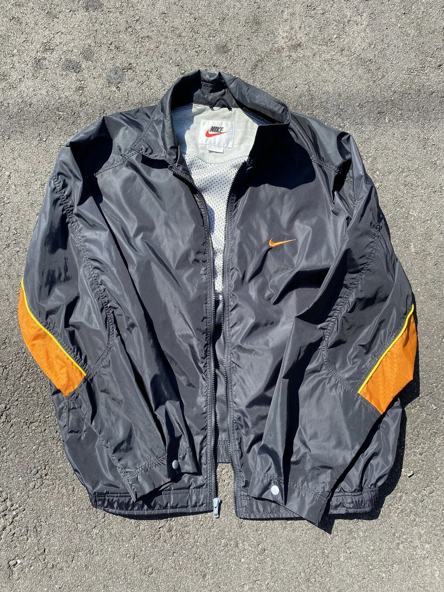 Orange and black nike cheap windbreaker