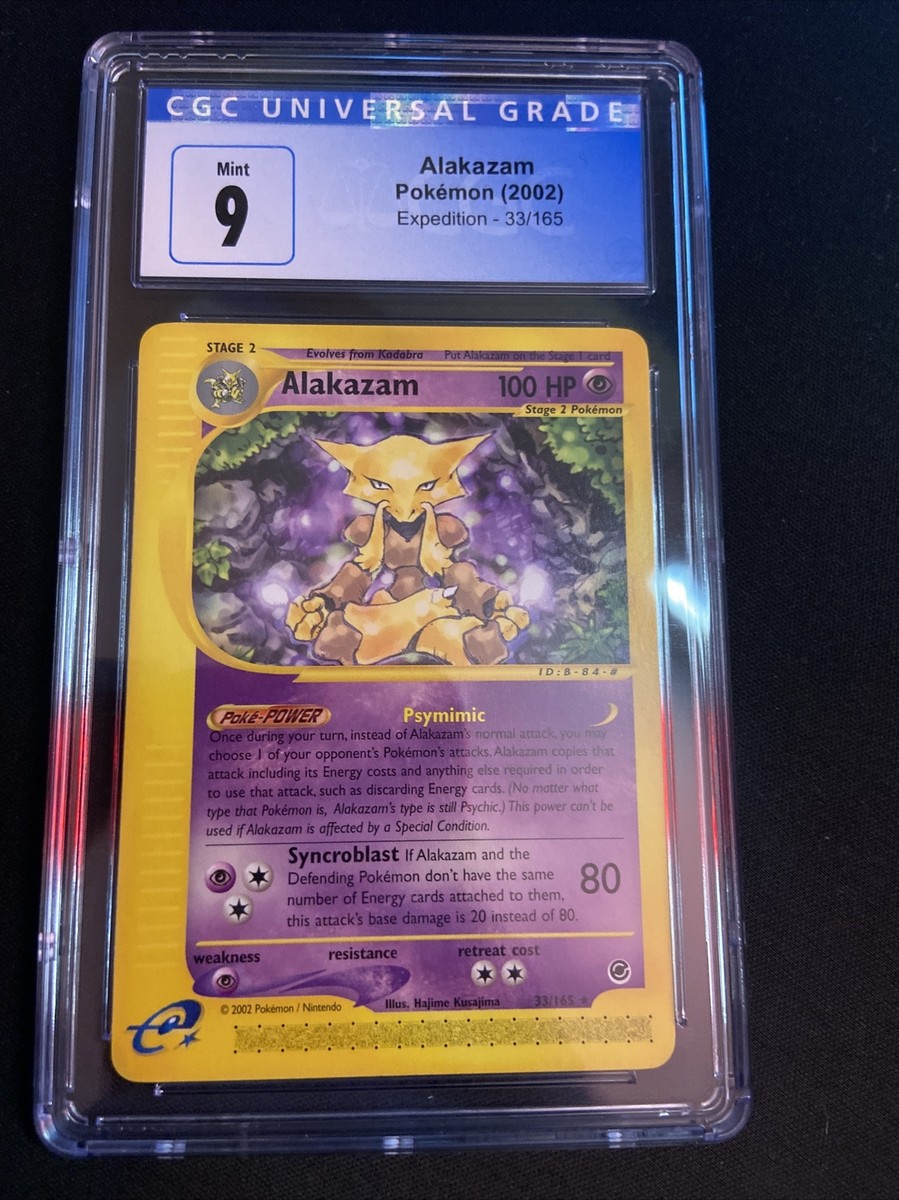 Alakazam - 33/165 - CGC 9 Mint - Expedition - Pokemon - 37253 | eBay