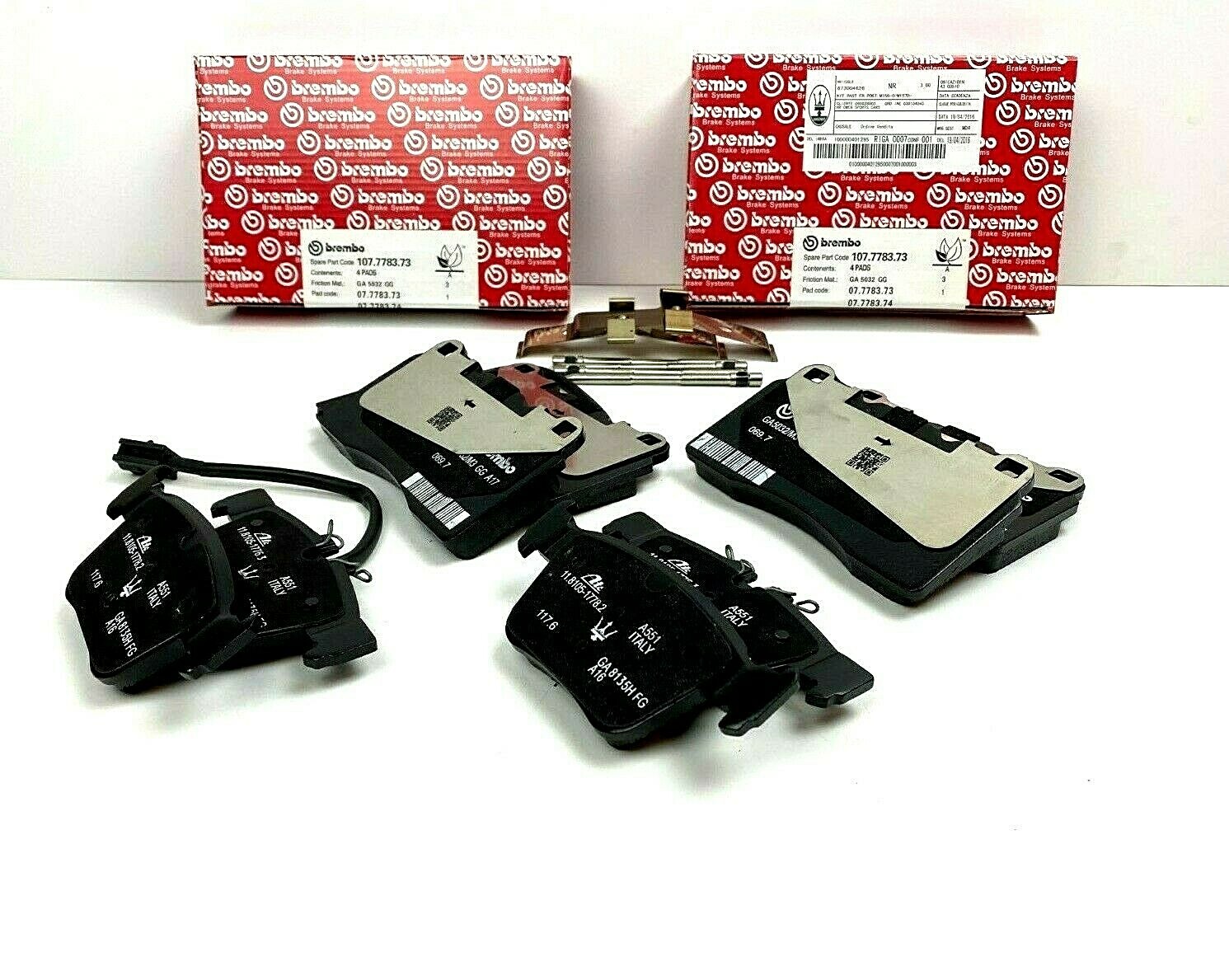 🚚Maserati Ghibli & Quattroporte Base Model Front & Rear Brake Pads - Genuine
