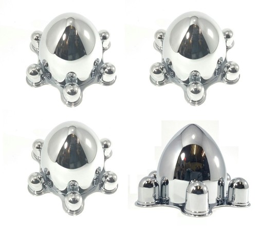 6 Lug on 5-1/2 CHEVY BOLT PATTERN Chrome Spider Bullet Center Wheel Hub ...