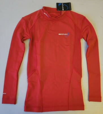 Jungen Basisschicht Bionix rot Kompressionshaut Mock Hals L/S MB SB (A10)