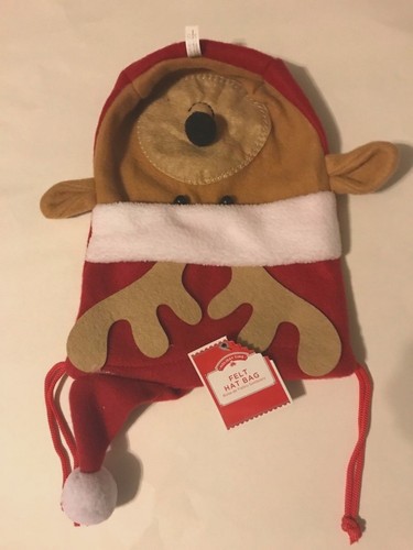 HOLIDAY TIME FELT DRAWSTRING HAT BAG - Picture 2 of 3