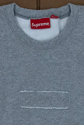 SS20 SUPREME CUTOUT BOX LOGO CREWNECK SWEATSHIRT HEATHER SS20 SUPREME CUTOUT BOX LOGO CREWNECK SWEATSHIRT HEATHER