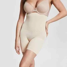 NWT~ Assets by Spanx sz M Naked Spaping High Waist Mid Thigh 10126R Shorts AH49
