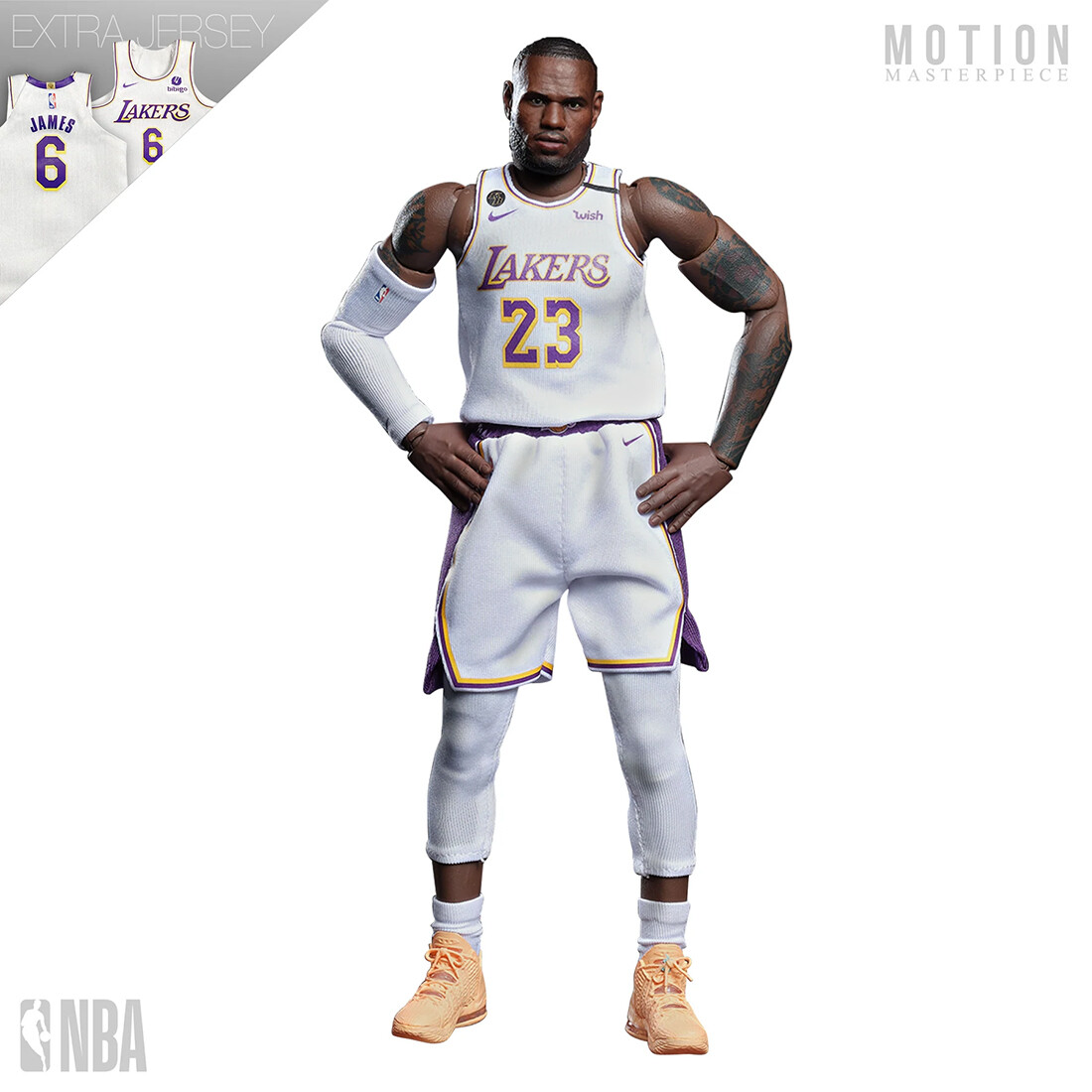 entarbay Lakers レブロン・ジェームズ NBA x Enterbay LA Lakers LeBron James Real Masterpiece 1/6