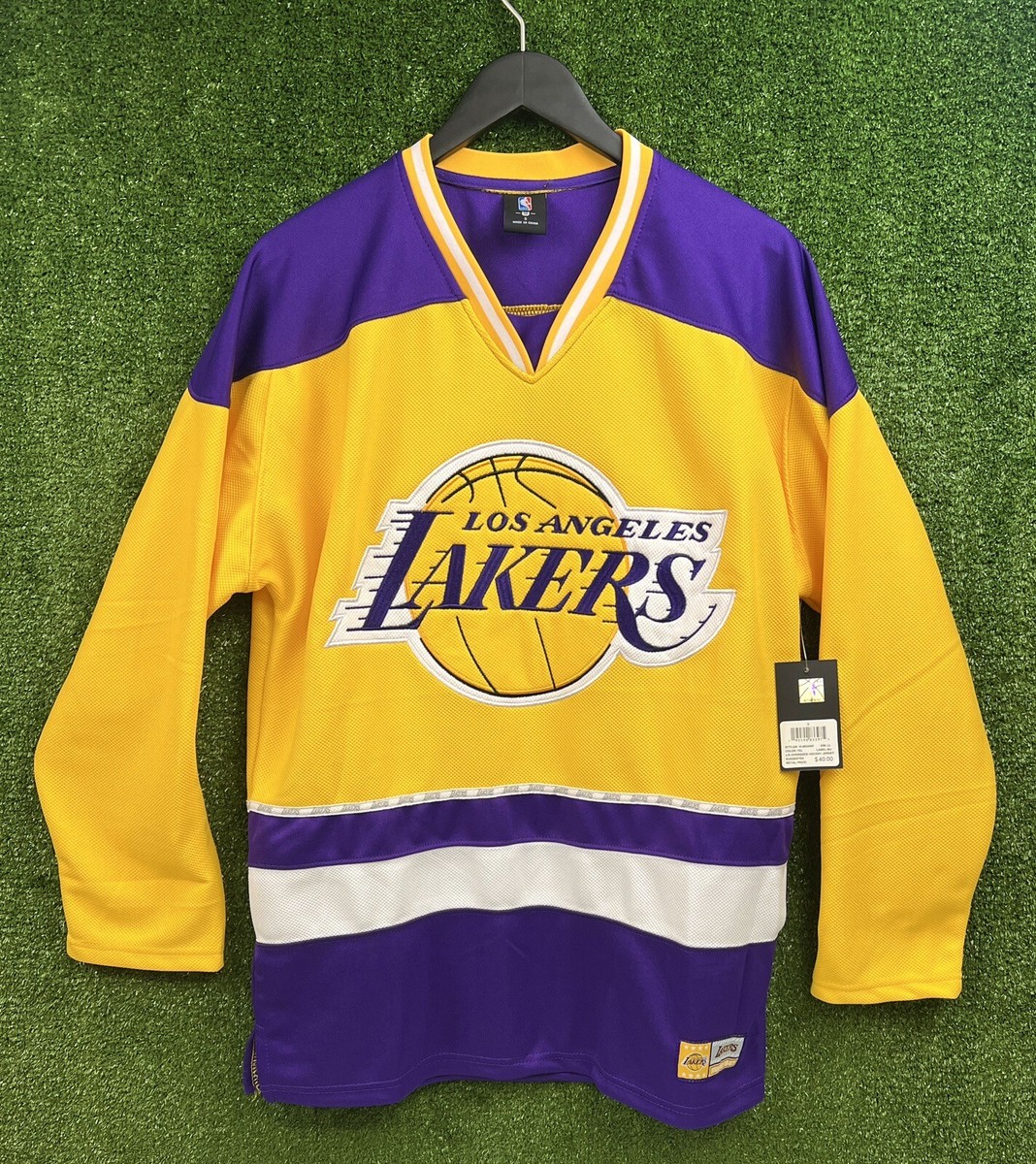 NEW Los Angeles Lakers Hockey Jersey Men Size Small Embroidered