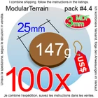 100x 3mm MDF 25mm Round Base Warhammer 40k Infinity Age Of Sigmar AOS