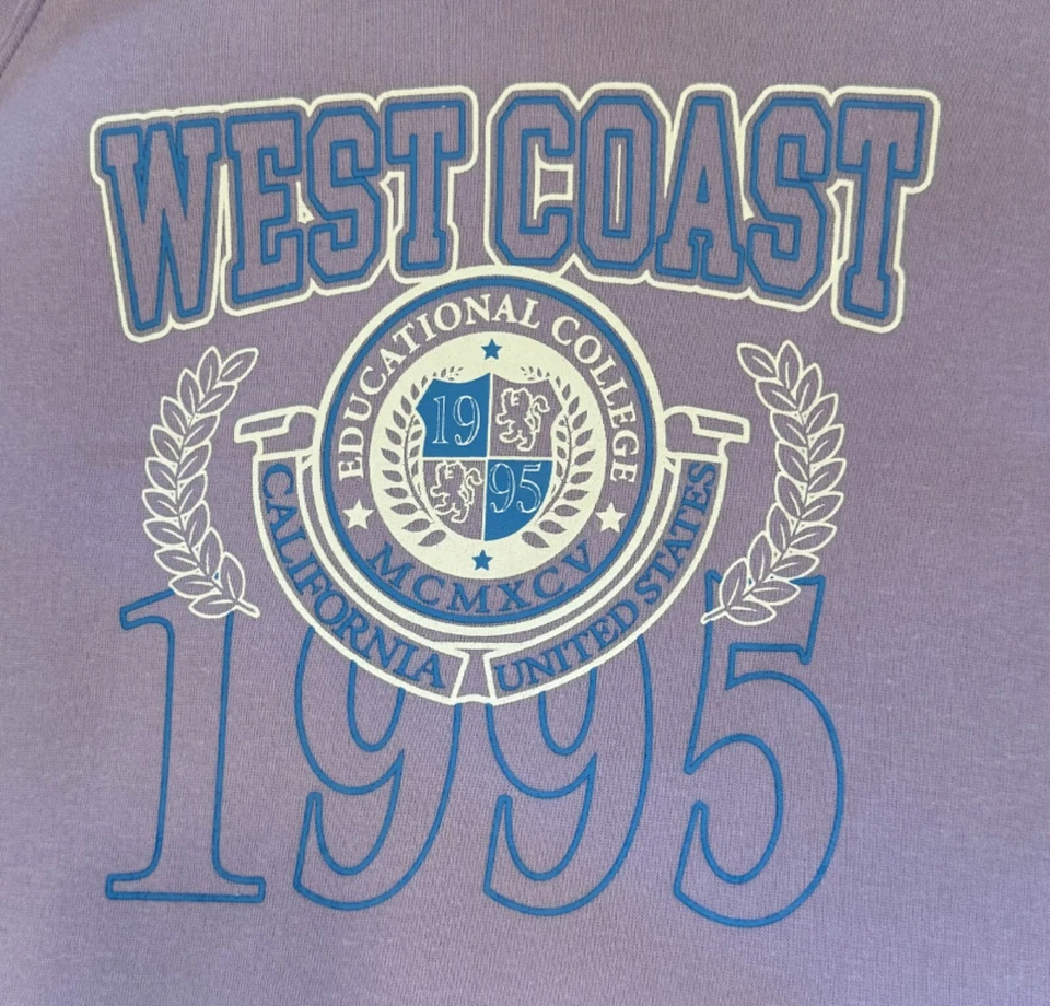 Rue21 Hoodie 紫色女式棉质抓绒男女通用运动衫 0008907 0057 — 第 4/4 张图片