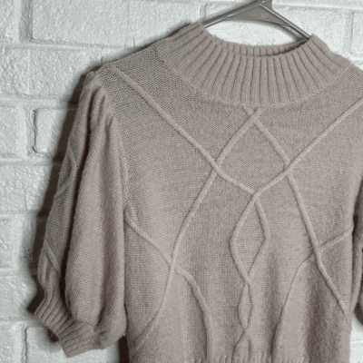 Pull Keepsake The Label - Laine Mérinos - Manches Ballon - Taille M - Noir
