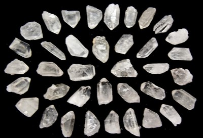 Quarzkristall Heilgitter Netzpunkte 500 Gramm 37 Stück 1'' - 1,5'' genaues Set 09