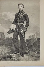 Prince of Wales 1860 vintage print Royal Highness  In the Uniform of a Colonel