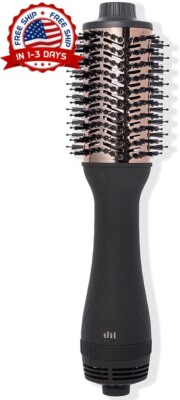 Cepillo De Aire Caliente Para Cabello Con Tecnología Iónica Y Cerámica Titanio