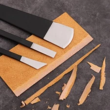 3PCS Leather Paring Knife Set Handmade Leather Thinning Skiving Cutting Tool DIY