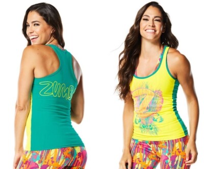 Zumba Rio Zumba Rio Racerback Tank Top - Mell-Oh Yellow & Green ~ XS S M ~ Free ...