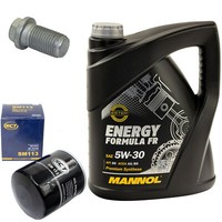 MotoröL Set 5W30 5 Liter + ÖLfilter SM 113 + Schraube FüR Renault 19 21 1.7 2.0