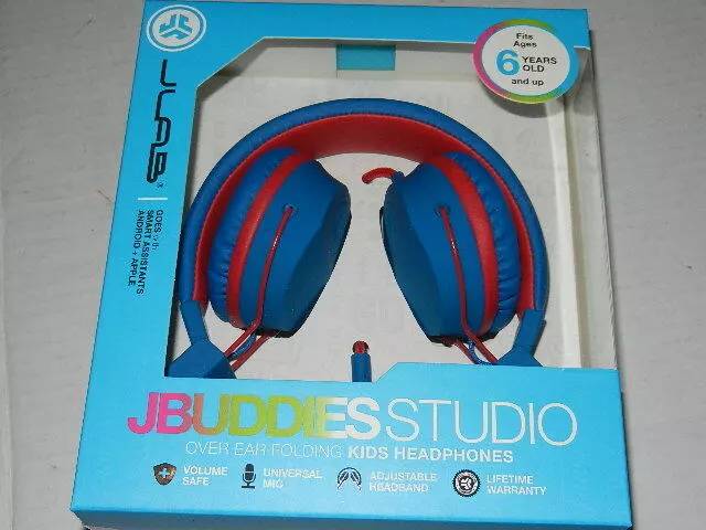 new JLab jbuddies studio over ear folding kids wired Headphones headphone wire