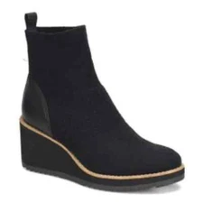 Sofft Elaina Wedge Bootie BLACK Size 9 NEW