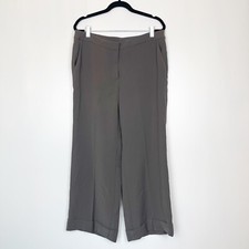 St. John Wide Leg Trouser Pants Women's Tanish Brown Size 10