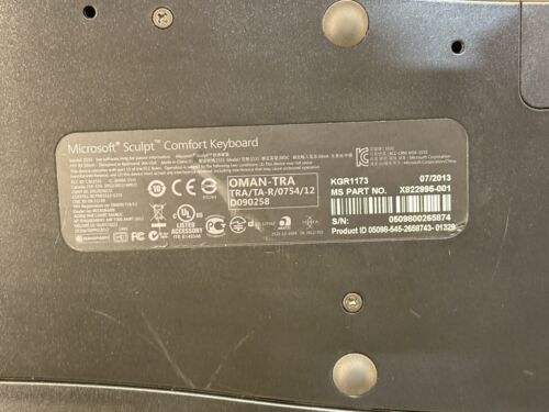 Microsoft Sculpt Comfort Desktop Wireless Keyboard NO Dongle/Receiver - Picture 3 of 3