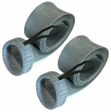 Reaction Tackle Fishing Rod Cover/ Rod Sleeve/ Rod Sock (2-Pack) Metal Gray
