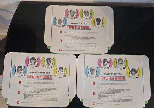Vintage 6 Stück Burger Chef 1977 Triple Play Funmeals ungeschnitten 54 Scheiben insgesamt   - Bild 3 von 3