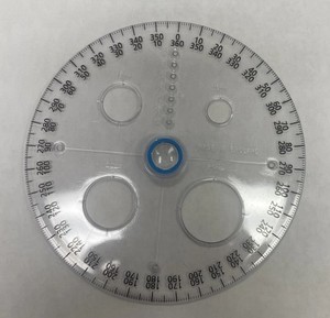 360 Degree Protractor lot of 12, Plastic Circle Protractor Ruler made in England