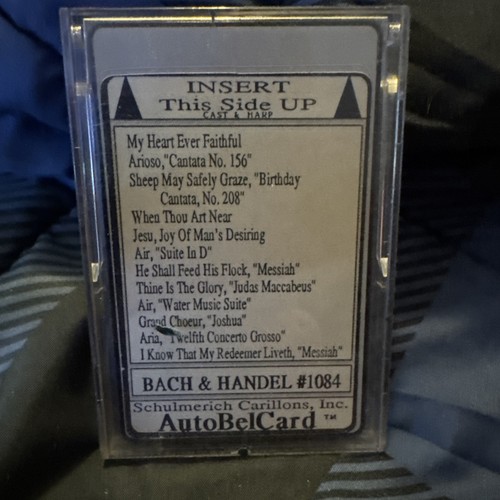 Schulmerich Carillons AutoBelCard Bach & Handel #1084 Looks In Great Condition