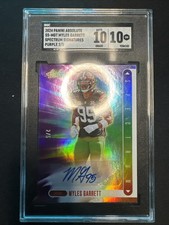 2024 Panini Absolute Spectrum Signatures Myles Garrett #SS-23 Purple /5 (AU)