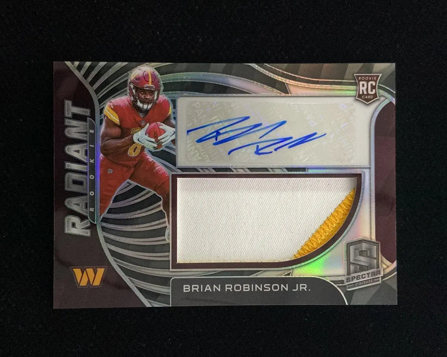 2022 Panini Spectra Radiant Brian Robinson Jr. RC Rookie Patch Auto RPA 13/99