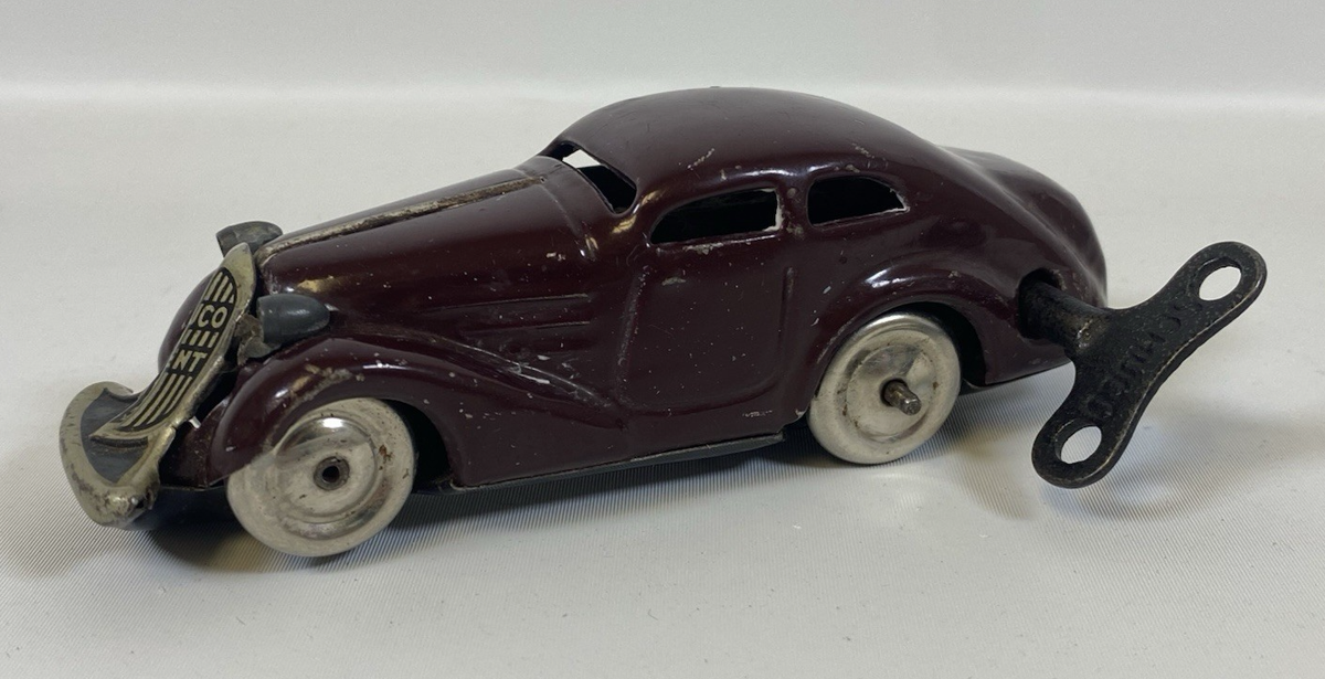 Schuco Classic シュコークラシック Vintage Schuco 1001 US Zone Racer Burgundy Wind Up Diecast Car 1