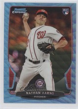 2013 Bowman Draft Chrome Blue Wave Refractor Nate Karns #3 0f8