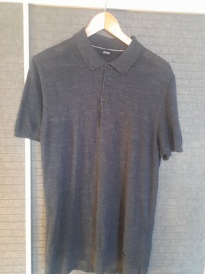 JOOP Polo-Shirt Baronito, Strick 65 % Leinen Blau