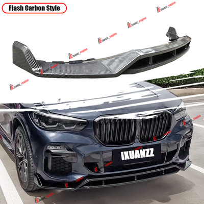 For BMW G05 X5 M Sport 19-23 GT Style Carbon Painted Front Bumper Lip Splitter