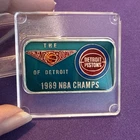 1989 NBA CHAMPS DETROIT PISTONS TROY OUNCE SILVER BAR S088