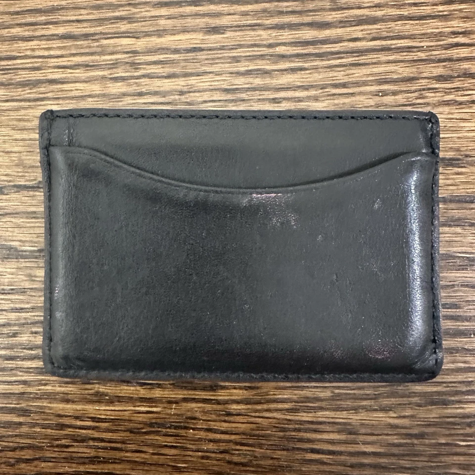 Jack Spade Leather Mens Designer Slim Card Case Wallet RARE - Free Shipping - Image 2 of 4