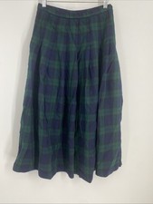 Vintage Pendleton Virgin Wool Plaid Skirt Women  s Size 8 USA Western Grunge 1109