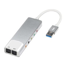 Usb External Multi-Function Sound Card Aluminium Alloy 3 Input Terminals