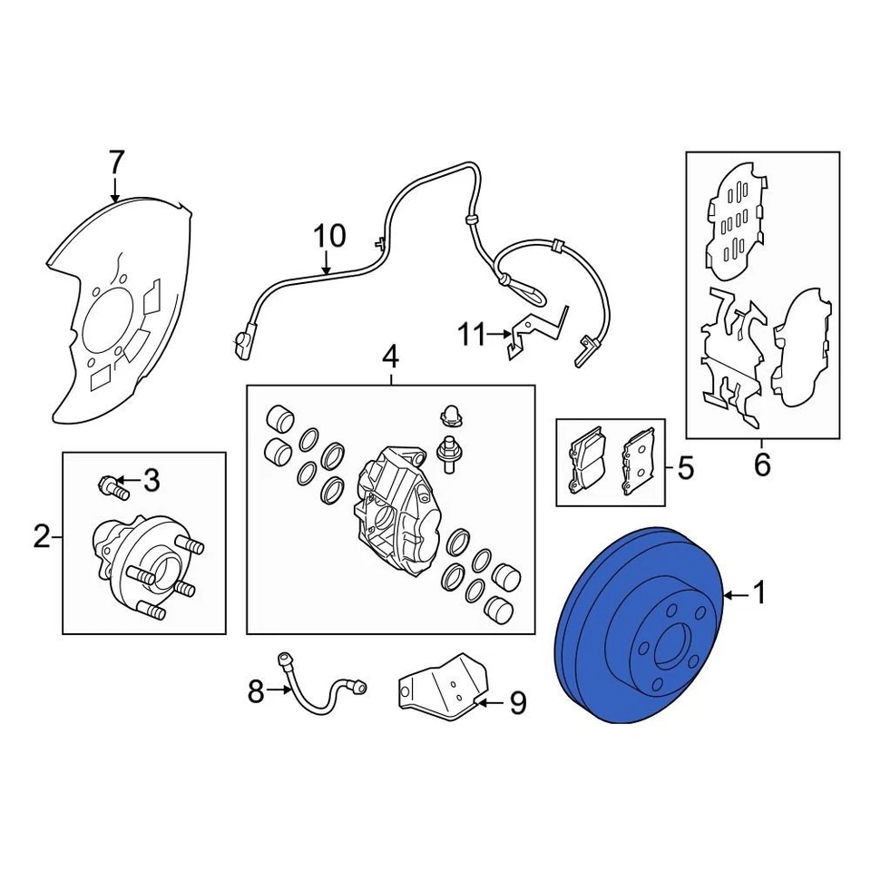 For Infiniti G37 2008-2013 Infiniti 40206JL00A Front Disc Brake Rotor Foto 2 de 4