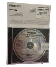 Toshiba Recovery and Applications Drivers DVD Satellite L20 L25 Series Disc 2005