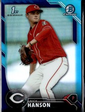 2016 Bowman Chrome #BDC-54 Nick Hanson Blue /150  Cincinnati Reds
