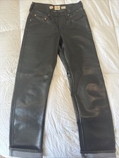 Rare Todd Oldham Vintage 90s Black Shiny Jeans Size 4  USA-Made Denim