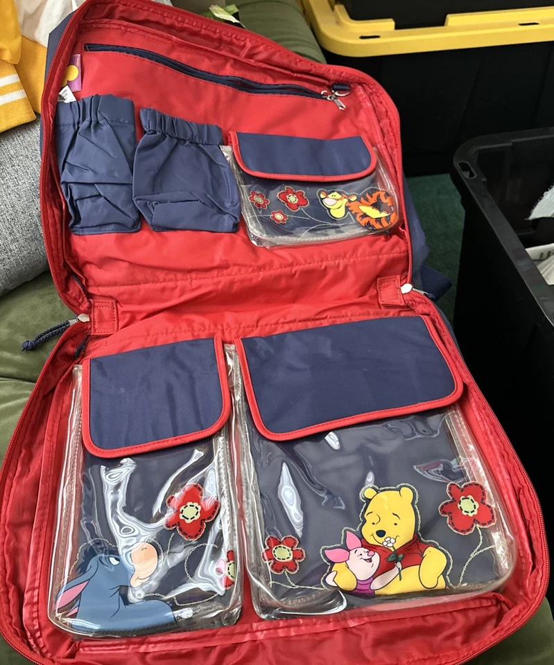 Disney Винни-Пух винтажный темно-синий путешествий сумка с короткими ручками/подгузники - Изображение 3 из 4