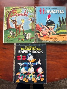 Little golden Books, Walt Disney, set of 3, 1948, 1953, 1954