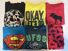 Lot Of Little Boys Clothes Youth Size Medium 7/8 Winter Shirts And Pjs Pajamas